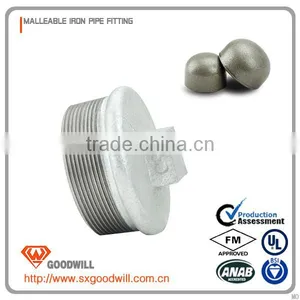 Quality Controlling Strictly Male Connection NPT Standard Cast Iron Pipe Fittings Round Plug thumbnail-3