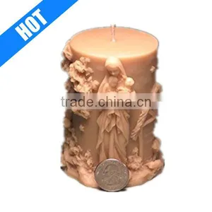 Customized Handmade Panited Resin Nativity Candle for Sale thumbnail-1