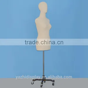 Stylish Fabric Covered Vintage Dress Form Mannequin for Sale thumbnail-3