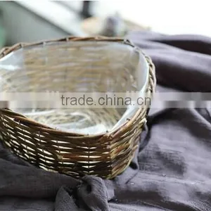 100%Handmade White Wicker Cup Shape Flower Plant Basket Wicker Baskets for Plants thumbnail-5