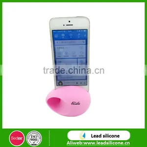 Promotional Custom Logo Silicone Phone Amplifier Speaker Stand for IPhone thumbnail-2