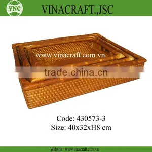 Beautiful Rattan Serving Tray thumbnail-1