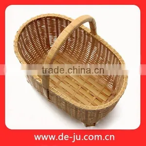 Knit Handmade Natural Bamboo Halloween Baskets thumbnail-1