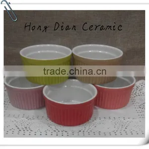 Ceramic Tableware White Porcelain Ramekin,Factory Direct Wholesale RAMEKIN W/STRAIGHT WAVY thumbnail-2