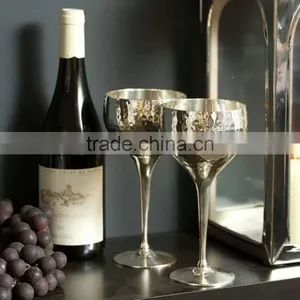 Brass Silver Plated Wine Glasses thumbnail-1