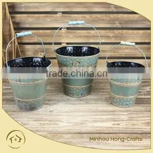 Beach Buckets and Pails Printed Garden Pails Antique Buckets thumbnail-1