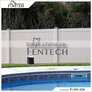 Fentech White Flat-Top Full Privacy Vinyl Fence thumbnail-1
