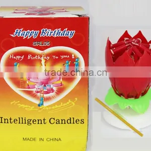 Intelligent+ Multicolors Musical Blossom Lotus Flower Rotatable Birthday Candles thumbnail-5