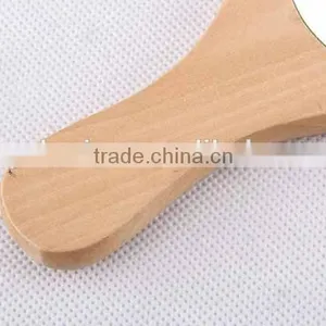 Round Mirror With Short Handle / Woden Mirror thumbnail-3