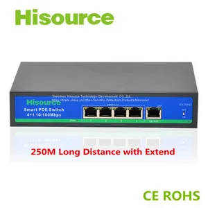 Hisource 4+1 встроенный POE коммутатор на дальность 250 м для Mikrotik/UBNT wifi AP CPE роутера thumbnail-2