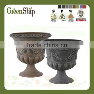 Decorative Garden Fiber Ceramic Pot From Greenship/ 10 Years Lifetime/ Lightweight/ UV Protection/ Eco-friendly thumbnail-1