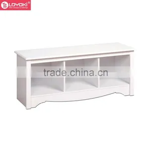 New 3 Cube Storage Organizer Home Furniture Shoes Rack Wooden Shoe Storage Bench thumbnail-2