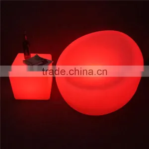 Nightclub LED Furniture Illuminated LED Big Single Sofa Chair With Rechargeable Battery thumbnail-3