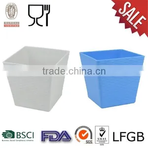 Square Melamine Flower Pot With Colorful Design thumbnail-1