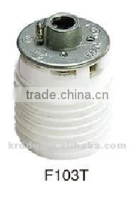 E27 Screw Porcelain / Ceramic Screw Shell Lampholder thumbnail-1