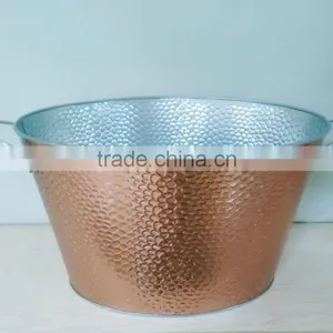 100% Waterproof Embossed Antique Tin Bucket thumbnail-3