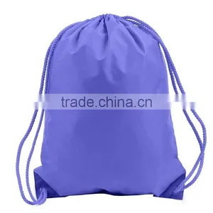 2016 Wholesale Promotion Basic Sport Drawstring Bag With Outer Mesh Pocket thumbnail-3