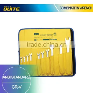 10 Pcs ANSI CR-V Combination Wrench Set ,10 Pcs Metric Combination Wrench Set,10 Pcs Anti-rust Combination Wrench Set thumbnail-1