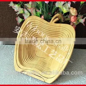 Apple Shape Chinese Bambooo Crafts Fruit Basket thumbnail-2