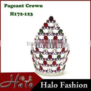 Crystal Fashion Wedding Crowns Headband In Green And Red Color thumbnail-1