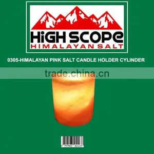 HIMALAYAN PINK SALT TEA LIGHT CANDLE HOLDER CYLINDER SHAPE thumbnail-1