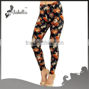 Satin Print Straight Fit 2016 Fashion Pants For Women thumbnail-2
