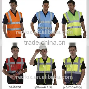 High Visibility Reflective Safety Vest With Custom Logo in Stocks thumbnail-1