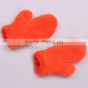 CX-A-60Q 2016 Wholesale Genuine Knitted Mink Fur Gloves thumbnail-4