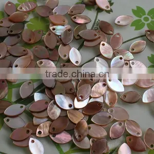 Natural Black Lip Shell Round Loop Charms Pendants Wholesale Diy Black Shell Charms for Earrings Jewelry Assessories thumbnail-2