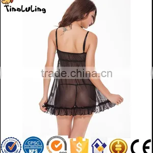 2017 Wholesale Valentine Gift Adult Sexy Lingerie Babydoll Night Dress thumbnail-3