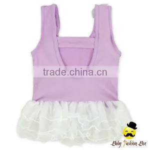 Kids Purple Ruffle Diaper Little Girl Breathable Cotton Swimwear Beach Shorts thumbnail-3