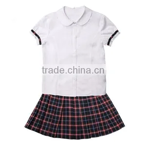 Juqian Custom Logo Wholesale Lovely Summer Full Cutton Primary Kindergarten Kids Girls School Dresses Designs thumbnail-1