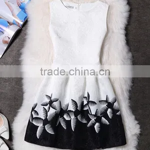 Women Fashion Retro Summer Floral Print Cocktail Party Dress thumbnail-1