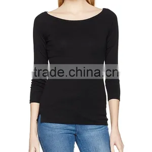 Women's Boat Neck 3/4 Raglan Sleeve T Shirt thumbnail-5