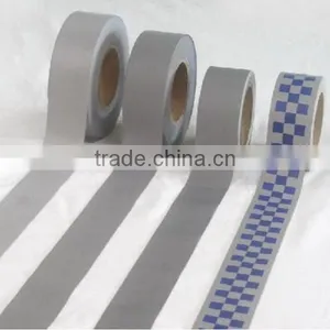 hi Vis Heat Transfer Reflective Segmented PET Film Laser Tape Iron on Fabric / Bags thumbnail-3