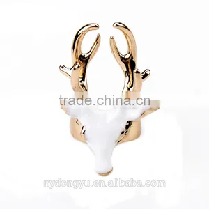 Lady Lovely Cow Head Ring/creative Brass Women Ring/top Quality Ring thumbnail-2