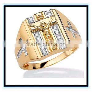 Plated Gold Alloy Material Wedding Rings XP-PR-835 thumbnail-5