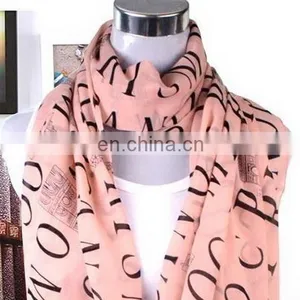 Initial Printing Chiffon Women Scarves Yarn Trendy Yiwu Stocking Fashion New Design Scarf thumbnail-4