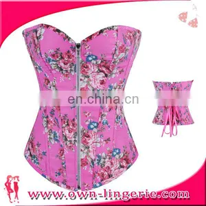 New Arrival Flower Printed Waist Slimming Corset for Mature Woman thumbnail-1