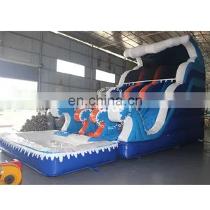 5m High Slide,inflables Juegos, Beach Waves Inflable Slide With Pool thumbnail-1