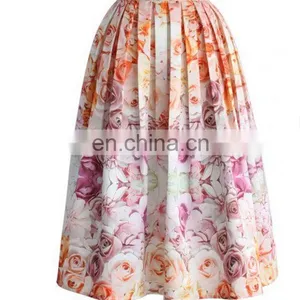 Flowers Whisper Pleated Midi Skirt thumbnail-2