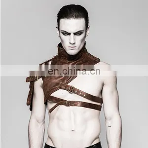 Steampunk Punk Rave Men's Leather Shoulder-neck Harness S-207 thumbnail-2