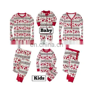 Christmas Winter Baby Father Mother Elk Pattern Sleepwear Family Matching Costume Pajamas thumbnail-2