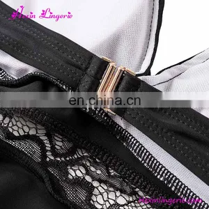 2017 Summer Solid Color Black Backless Plus Size Swimsuit High Waist Bikini thumbnail-3