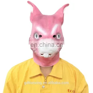 Fashion Funny Natural Klipdas Rabbit Party Colorful Latex Rubber Full Head Masks thumbnail-2