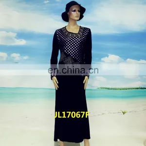 Islamic Women Clothing Abaya Jalabiya Kaftan Beaded Dress 2014 thumbnail-2