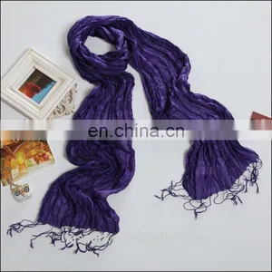 Pink Paj Silk Crinkle Scarf thumbnail-3