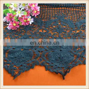 Latest Design Black Crochet Lace Wholesale Guipure Lace Fabric for Dress thumbnail-1