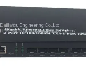 8ports SFP Fiber Ports 2 Ethernet Ports Gigabit Fiber Aggregation Media Converter Convengency Fiber thumbnail-1