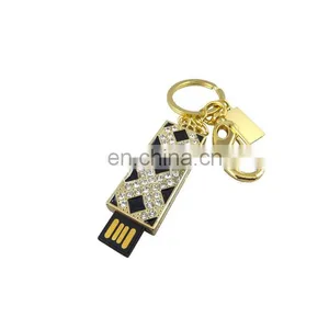 Custom Crystal Metal Usb Keychain, Usb Flash Drive thumbnail-1
